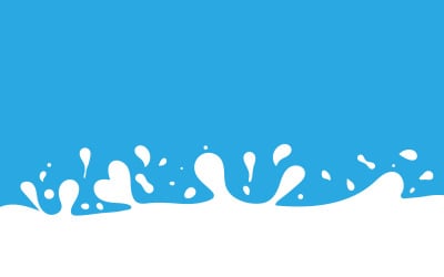 Splash Fresh milk illustration design template v.10