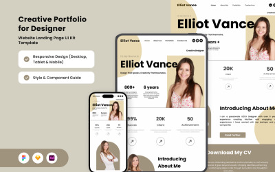 Elliot Vance - Sleek Portfolio Landing Page