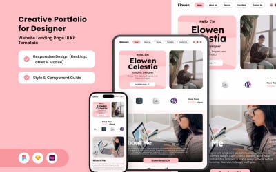 Elowen Celestia - Целевая страница художественного портфолио