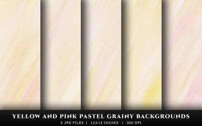 Gelbe und rosa Pastell-Hintergründe mit körniger Textur