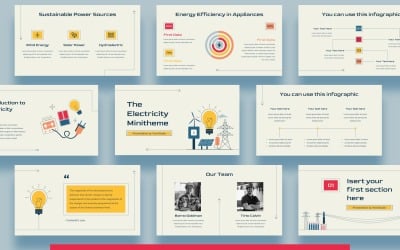 Villamos energia Google Slides prezentációs sablon