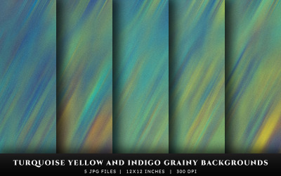 Turquoise Yellow and Indigo Grainy Texture Backgrounds