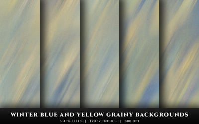 Winter Blue and Yellow Grainy Texture Backgrounds
