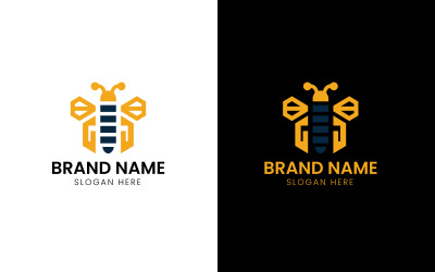 Diamant honingbij vector logo-813