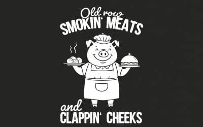 Smokin&#039; Meats And Clapping Cheeks Png, Humorous Graphic Tee, BBQ Enthusiasts, Summer Cookout, Grill