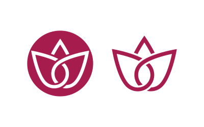 Lotus flower Salon Cosmetic skincare vector icon design template v.6