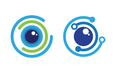 Eye Healthy Care vector icon illustration design template v.7