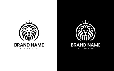 King lion head mascot logo-825