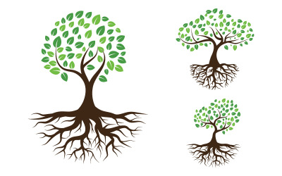 Logo&amp;#39;s van groene boom blad ecologie natuur element vector ontwerp v.9