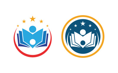 Illustrazione vettoriale dell&amp;#39;icona del logo di Book Education v.2