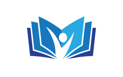 Illustrazione vettoriale dell&amp;#39;icona del logo di Book Education v.4