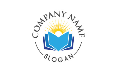 Ilustração do ícone do logotipo do vetor do livro Educação v.3