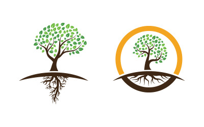Logo&amp;#39;s van groene boom blad ecologie natuur element vector ontwerp v.19