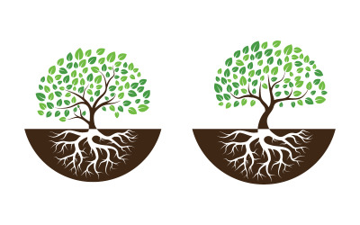 Logo&amp;#39;s van groene boom blad ecologie natuur element vector ontwerp v.20