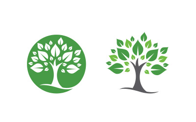 Logo&amp;#39;s van groene boom blad ecologie natuur element vector ontwerp v.24