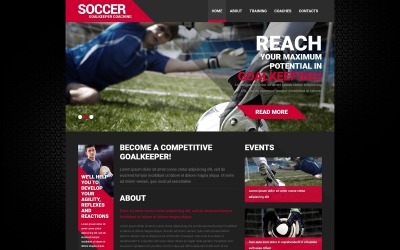 Modèle Web adaptatif pour site de soccer #50452