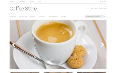 Modello Magento Responsive #50483 "Coffee Aroma Magento Theme"