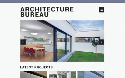 Modelo de site responsivo de arquitetura
