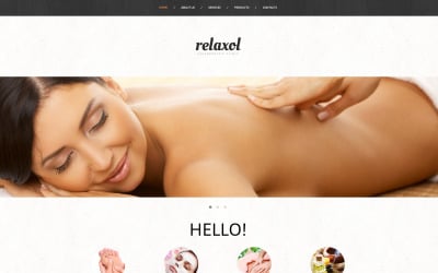 Modelo de site responsivo para salão de massagens