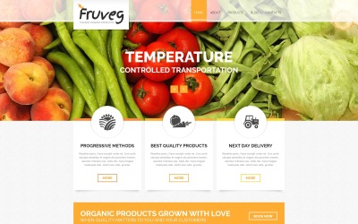 O modelo Joomla dos melhores produtos orgânicos
