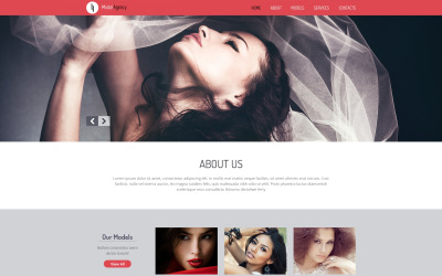 Plantilla Web Responsive para Sitio de Agencias de modelos #50453