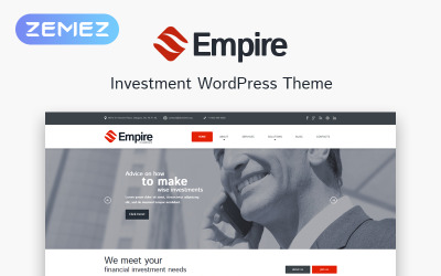 Tema WordPress responsivo da empresa de investimento