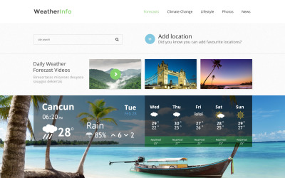 Wetterabhängige Website-Vorlage