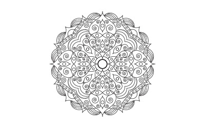Circular pattern in form of mandala illustration design template v.2