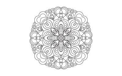 Circular pattern in form of mandala illustration design template v.4