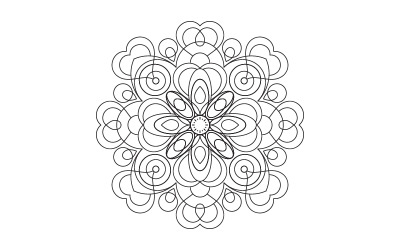 Circular pattern in form of mandala illustration design template v.5