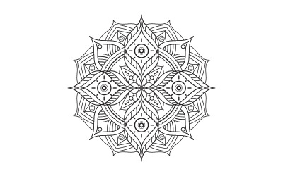 Cirkulärt mönster i form av mandala illustration designmall v.1