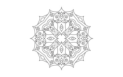 Cirkulärt mönster i form av mandala illustration designmall v.3