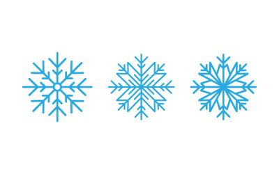 Design ve stylu sněhových vloček pro štítky, ilustrace Winter Frozen v.20