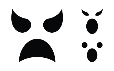 Ilustración de diseño de icono vectorial de fantasma lindo negro v.19