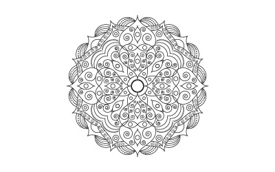 Padrão circular em forma de modelo de design de ilustração de mandala v.2