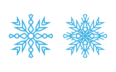 Projekt stylu płatków śniegu dla etykiet, ilustracja Winter Frozen v.12