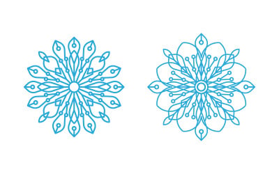 Projekt stylu płatków śniegu dla etykiet, ilustracja Winter Frozen v.14