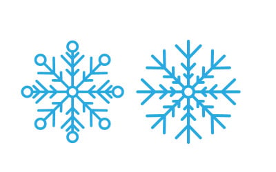 Schneeflocken-Design für Etiketten, Winter Frozen-Illustration v.16