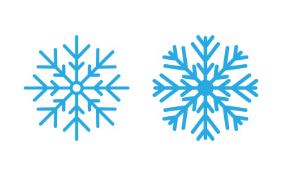 Snowflakes Style Design för etiketter, Winter Frozen illustration v.10