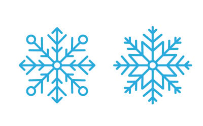 Snowflakes Style Design för etiketter, Winter Frozen illustration v.17