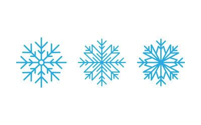 Snowflakes Style Design för etiketter, Winter Frozen illustration v.20