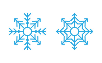 Snowflakes Style Design for Labels, Winter Frozen illustration v.11
