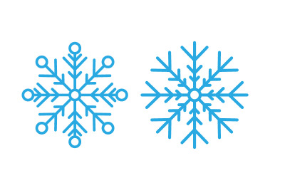 Snowflakes Style Design for Labels, Winter Frozen illustration v.16