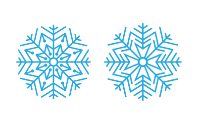 Snowflakes Style Design for Labels, Winter Frozen illustration v.18