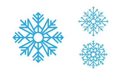 Snowflakes Style Design for Labels, Winter Frozen illustration v.19