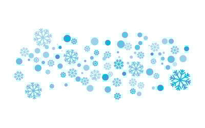Snowflakes Style Design for Labels, Winter Frozen illustration v.1