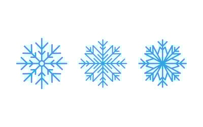 Snowflakes Style Design for Labels, Winter Frozen illustration v.20
