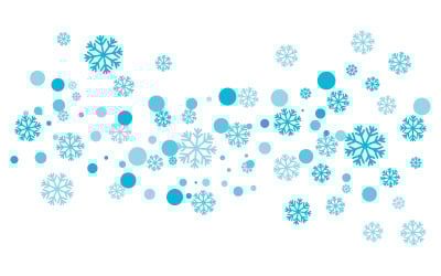Snowflakes Style Design for Labels, Winter Frozen illustration v.3