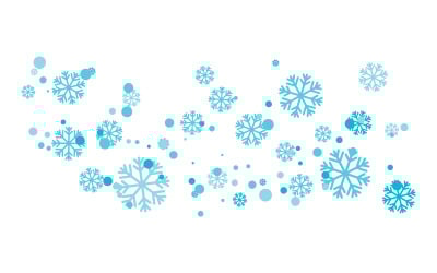 Snowflakes Style Design for Labels, Winter Frozen illustration v.5