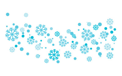 Snowflakes Style Design for Labels, Winter Frozen illustration v.6